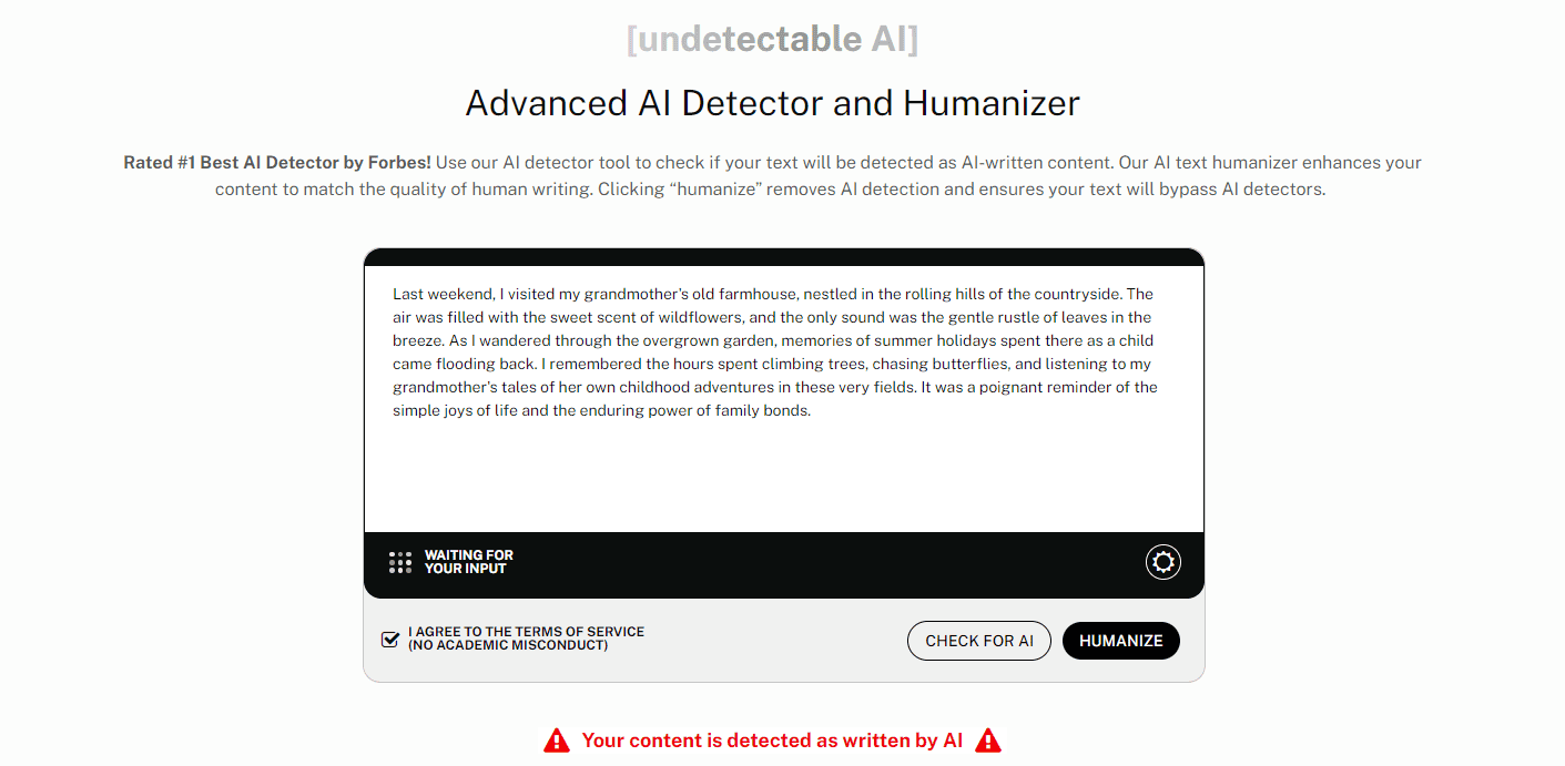 Undetectable AI