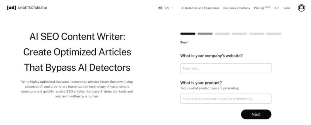 Undetectable AI SEO Content Writer